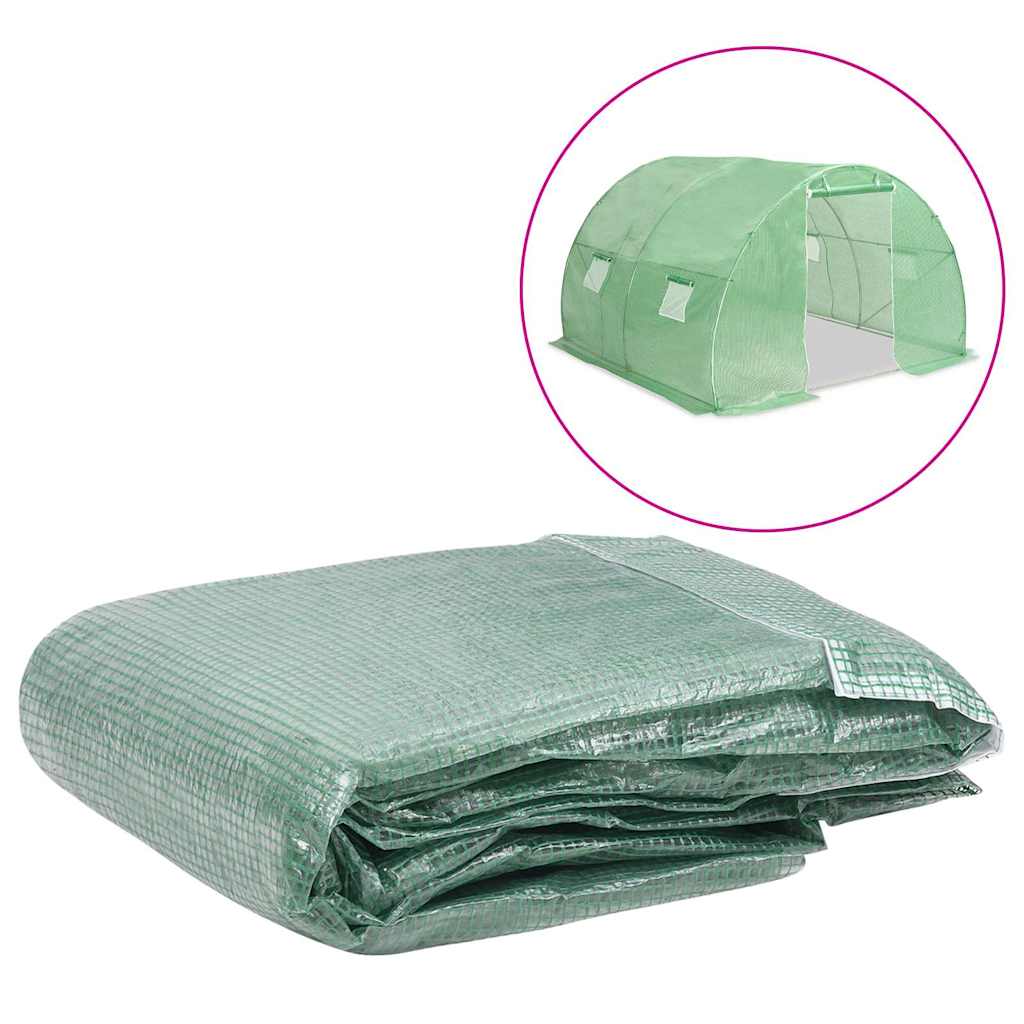 vidaXL Replacement Cover for Greenhouse (9 m²) 300x300x200 cm Green
