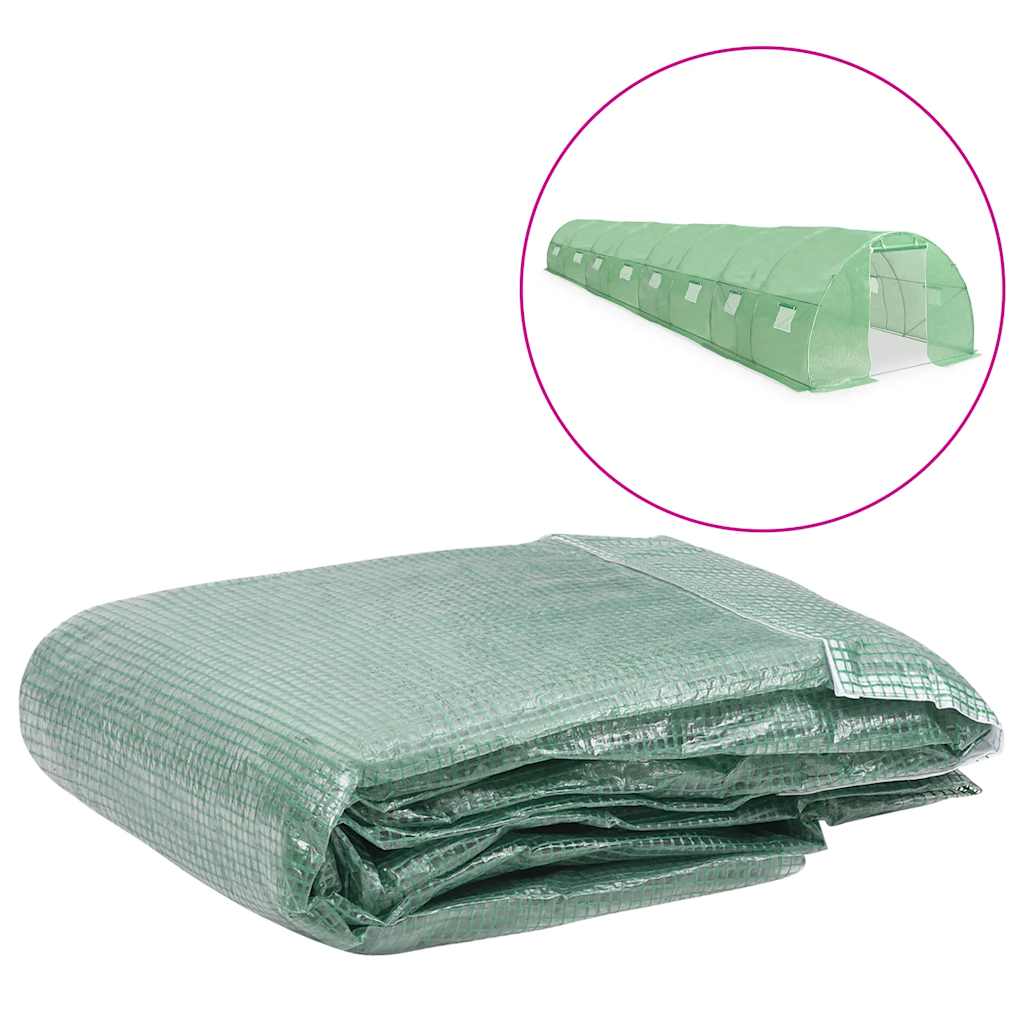 vidaXL Replacement Cover for Greenhouse (36 m²) 300x1200x200 cm Green