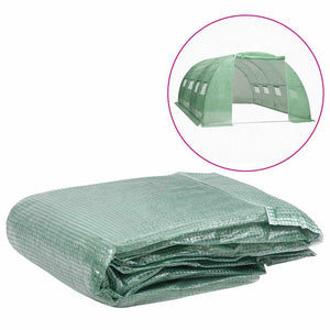 vidaXL Replacement Cover for Greenhouse (16 m²) 400x400x200 cm Green