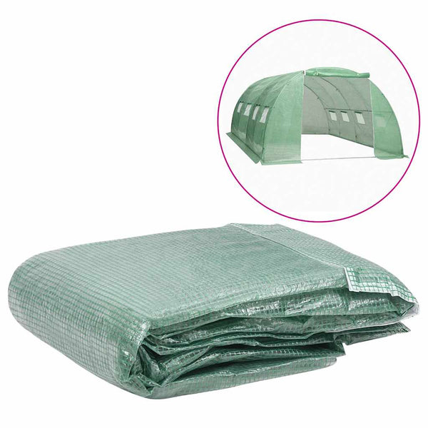 vidaXL Replacement Cover for Greenhouse (16 m²) 400x400x200 cm Green