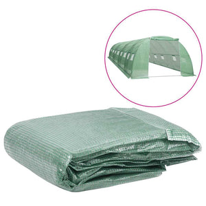 vidaXL Replacement Cover for Greenhouse (32 m²) 400x800x200 cm Green
