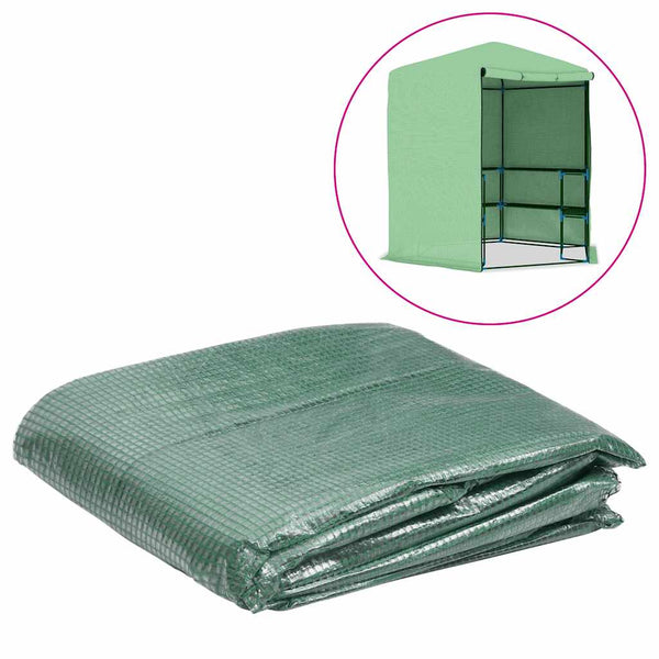 vidaXL Replacement Cover for Greenhouse (6.5025 m²) 255x255x194 cm Green
