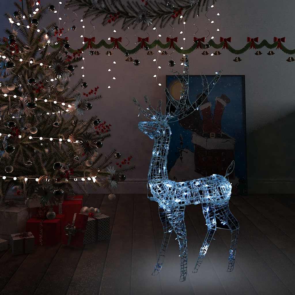 LED Rentier Weihnachtsdeko 140 LEDs Kaltweiß