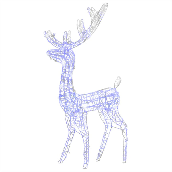 LED Rentier Weihnachtsdeko Acryl 120cm Blau