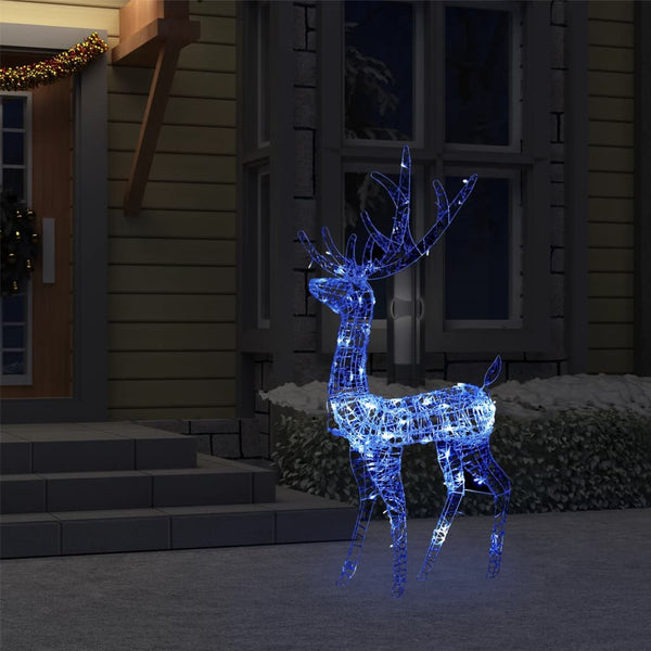 LED Rentier Weihnachtsdeko Acryl 120cm Blau