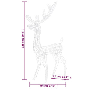 LED Rentier Weihnachtsdeko Acryl 120cm Blau