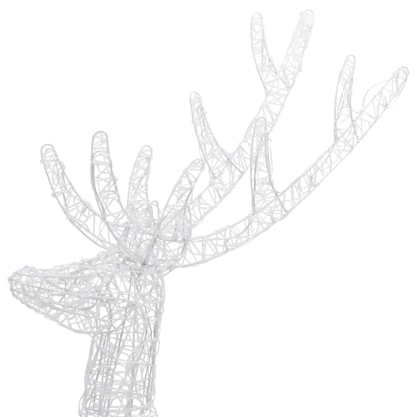 LED Rentier XXL Acryl Weihnachtsdeko 180cm Mehrfarbig