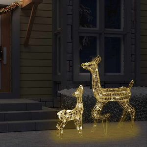 LED Rentier Familie Weihnachtsdeko Warmweiß