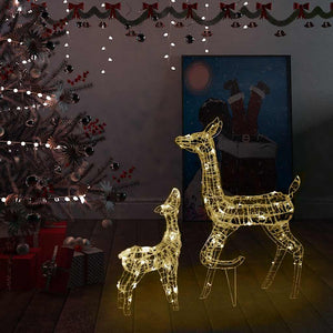LED Rentier Familie Weihnachtsdeko Warmweiß