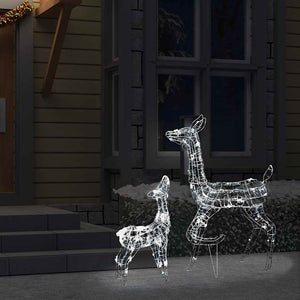 LED Rentier Familie Weihnachtsdeko Kaltweiß