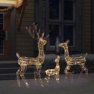 LED Rentier Familie Weihnachtsdeko Warmweiß