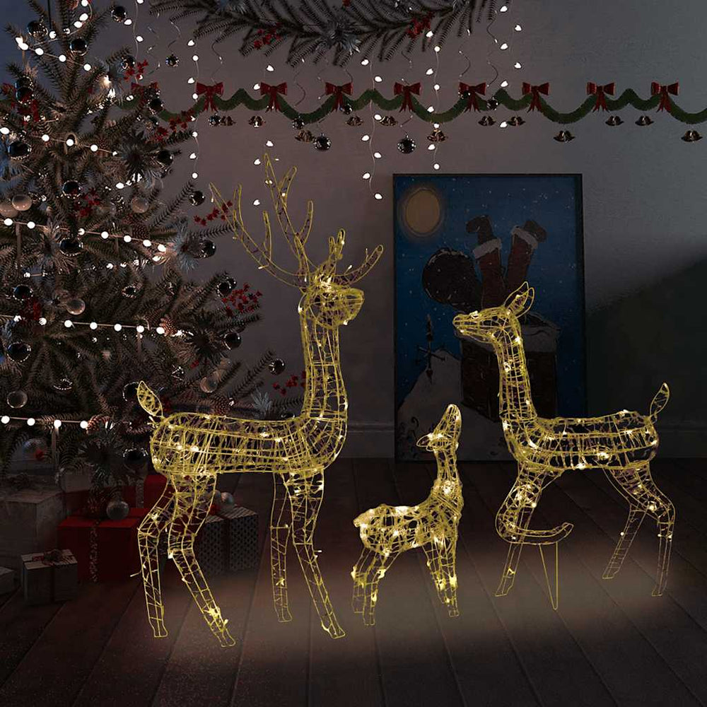 LED Rentier Familie Weihnachtsdeko Warmweiß