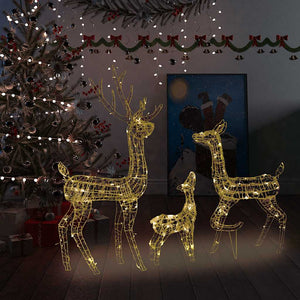 LED Rentier Familie Weihnachtsdeko Warmweiß