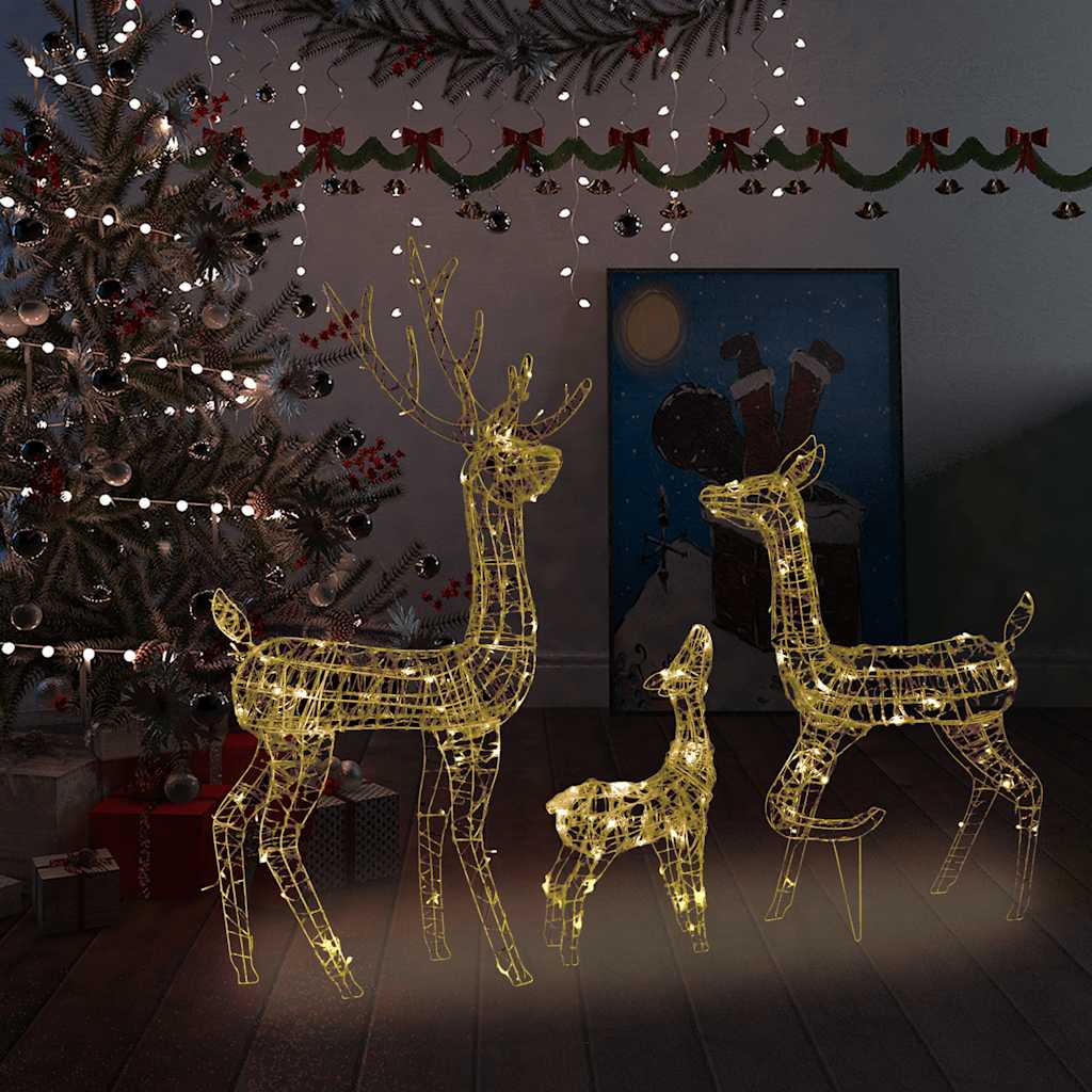 LED Rentier Familie Weihnachtsdeko Warmweiß