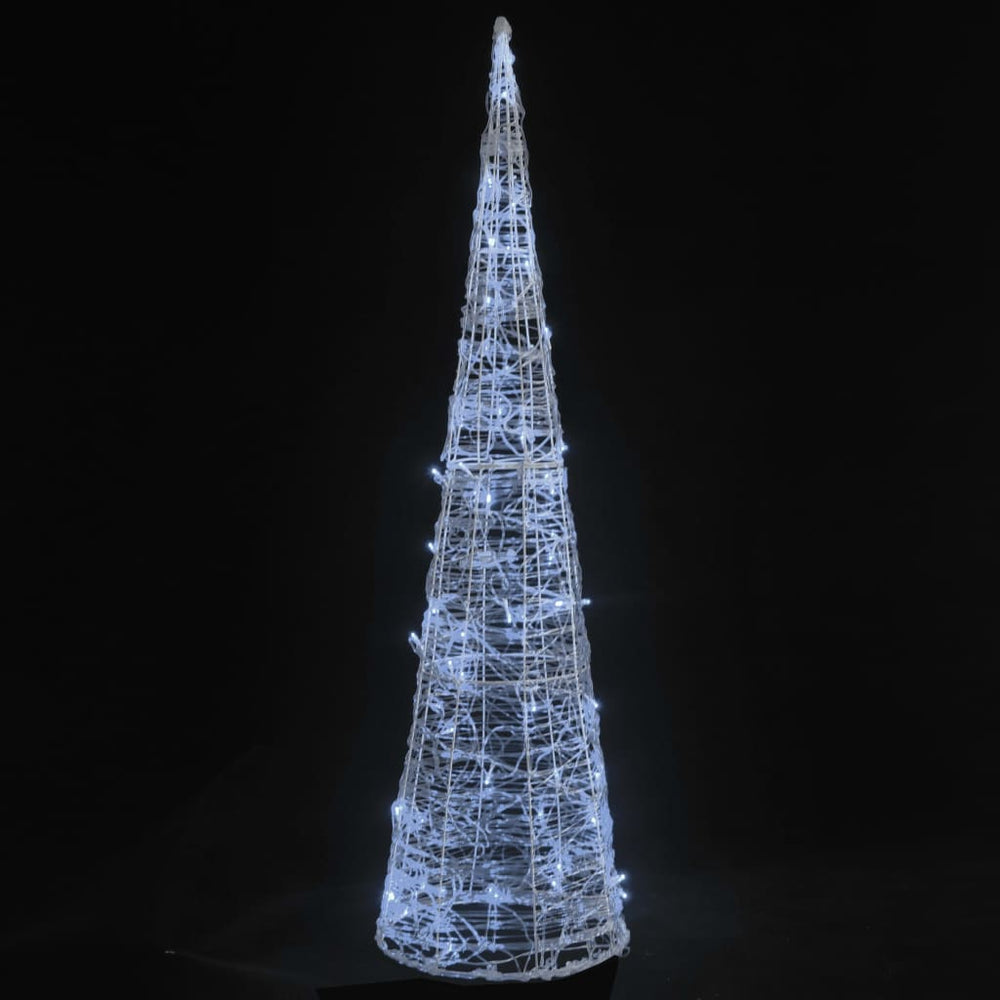 LED Kegel Pyramide 90cm Kaltweiß Weihnachtsdeko