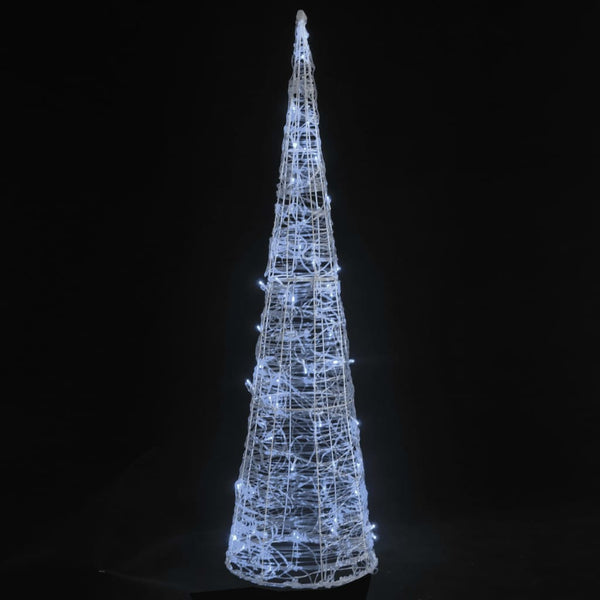 LED Kegel Pyramide 90cm Kaltweiß Weihnachtsdeko