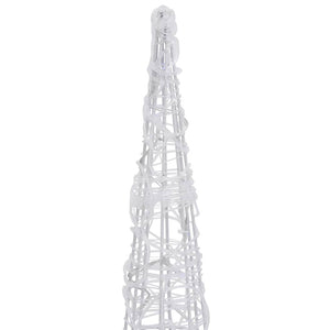 LED Kegel Pyramide 90cm Kaltweiß Weihnachtsdeko