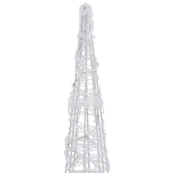 LED Kegel Pyramide 90cm Kaltweiß Weihnachtsdeko