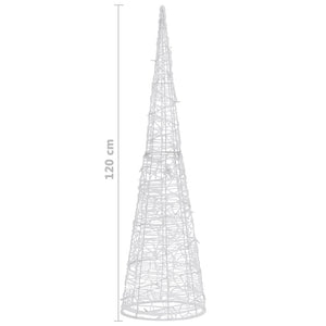LED Kegel Acryl Pyramide Blau 120cm