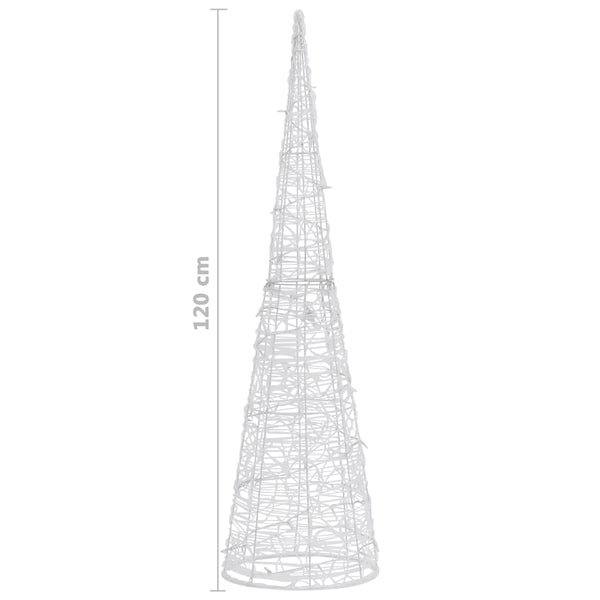 LED Kegel Acryl Pyramide Blau 120cm