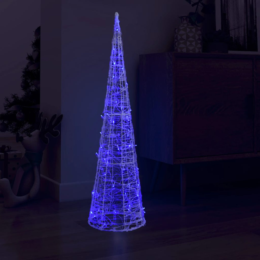 LED Kegel Acryl Pyramide Blau 120cm