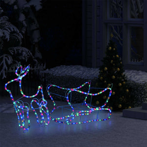 Weihnachtsdeko Rentier Schlitten 252 LEDs