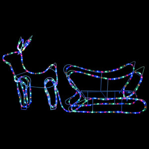 Weihnachtsdeko Rentier Schlitten 252 LEDs