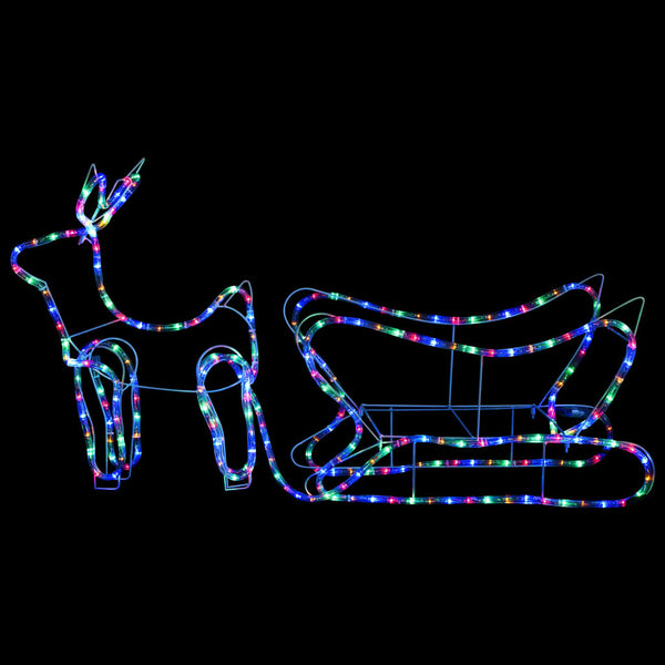 Weihnachtsdeko Rentier Schlitten 252 LEDs