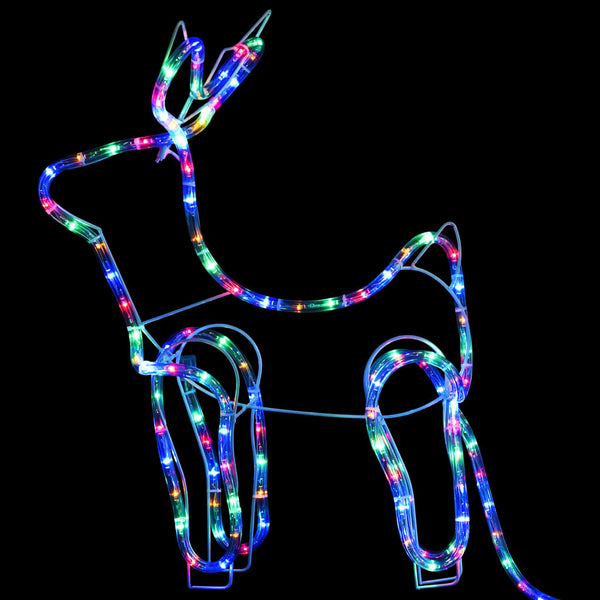 Weihnachtsdeko Rentier Schlitten 252 LEDs