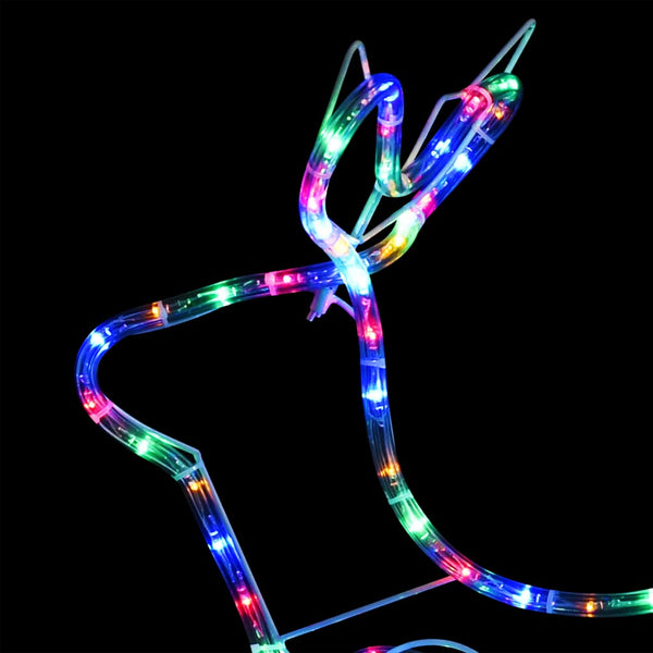 Weihnachtsdeko Rentier Schlitten 252 LEDs