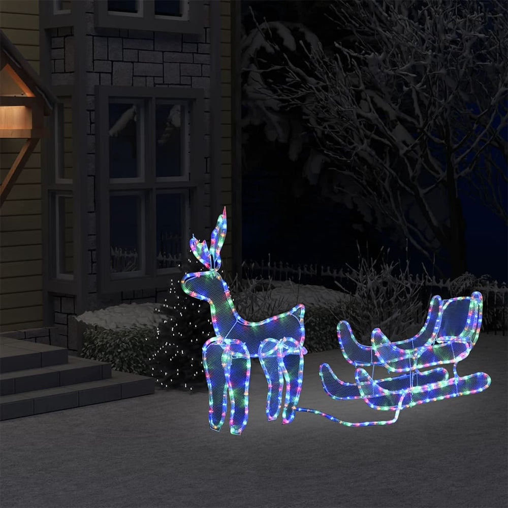LED Rentier mit Schlitten 432 LEDs