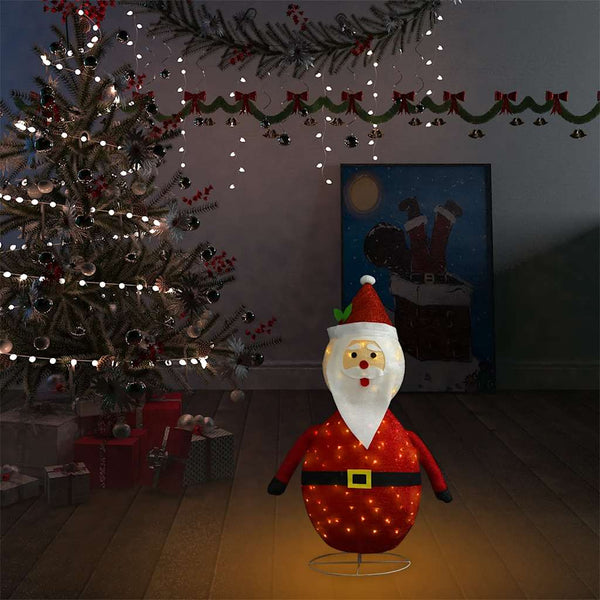 vidaXL Christmas Decoration Santa Claus LED Luxury Fabric 60 cm