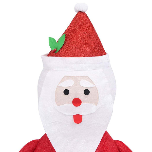 vidaXL Christmas Decoration Santa Claus LED Luxury Fabric 60 cm