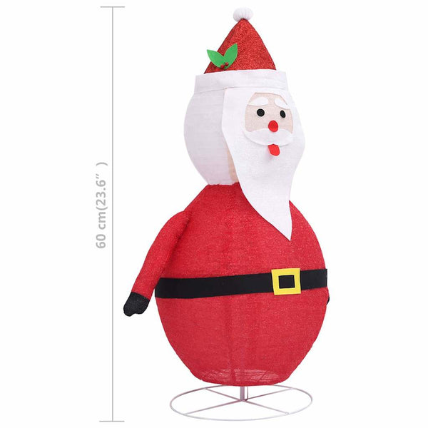 vidaXL Christmas Decoration Santa Claus LED Luxury Fabric 60 cm