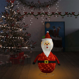 vidaXL Christmas Decoration Santa Claus LED Luxury Fabric 90 cm