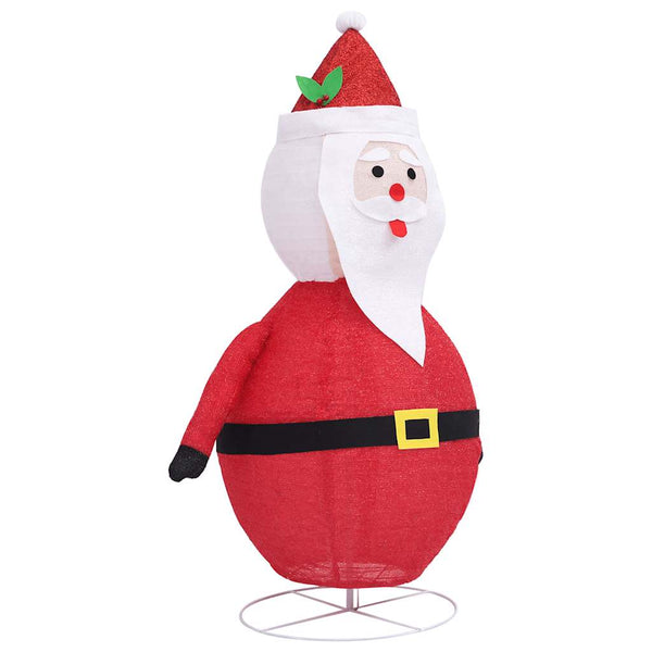 vidaXL Christmas Decoration Santa Claus LED Luxury Fabric 90 cm