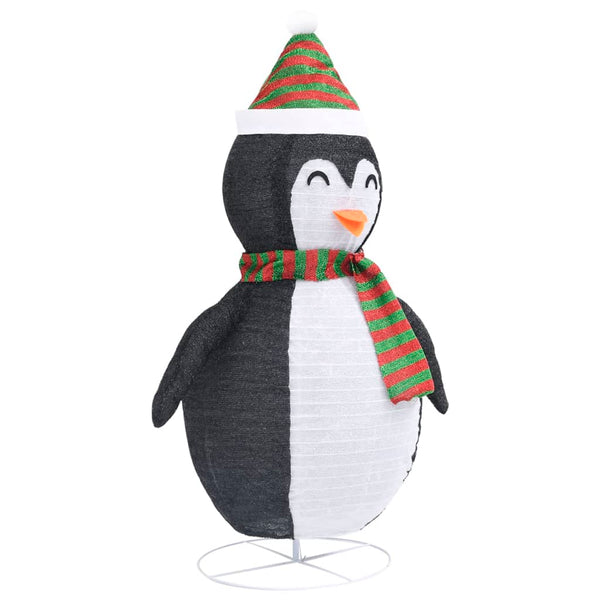 vidaXL Christmas Decoration Penguin Figure LED Luxury Fabric 60 cm