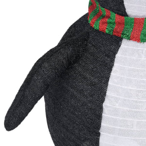 vidaXL Christmas Decoration LED Penguin Luxury Fabric 90 cm
