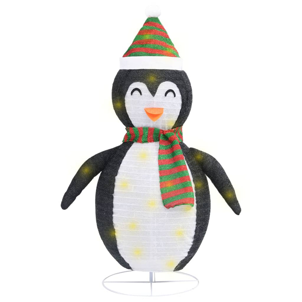 vidaXL Christmas Decoration Penguin LED Luxury Fabric 120 cm