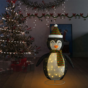 vidaXL Christmas Decoration Penguin LED Luxury Fabric 120 cm