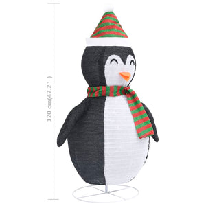 vidaXL Christmas Decoration Penguin LED Luxury Fabric 120 cm