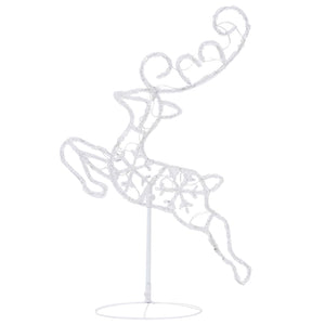 vidaXL Christmas Decoration LED Reindeer & Sleigh Acrylic 260x21x87 cm Blue