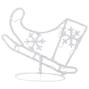 vidaXL Christmas Decoration LED Reindeer & Sleigh Acrylic 260x21x87 cm Blue
