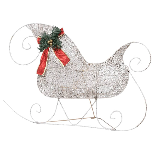 LED Rentier mit Schlitten Weihnachtsdeko Gold