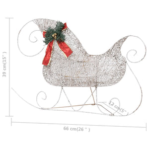 LED Rentier mit Schlitten Weihnachtsdeko Gold