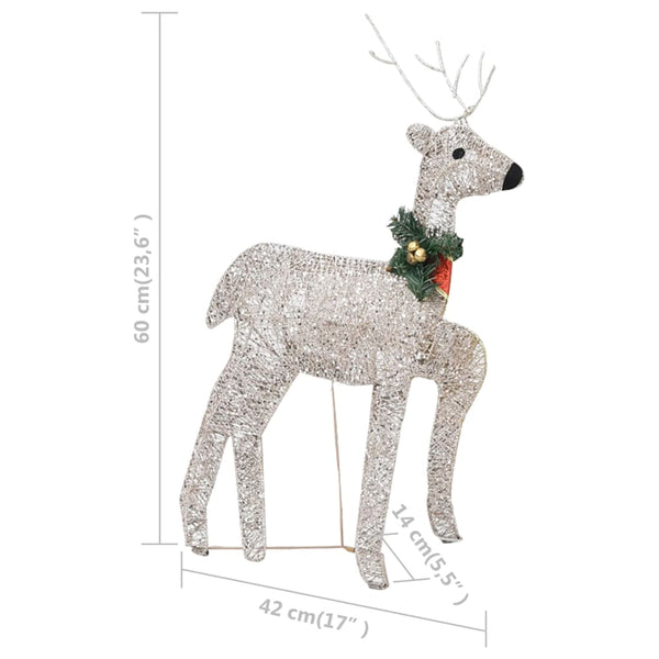 LED Rentier mit Schlitten Weihnachtsdeko Gold
