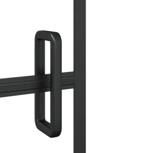 vidaXL Foldable Shower Screen Tempered Glass 120x140 cm Black