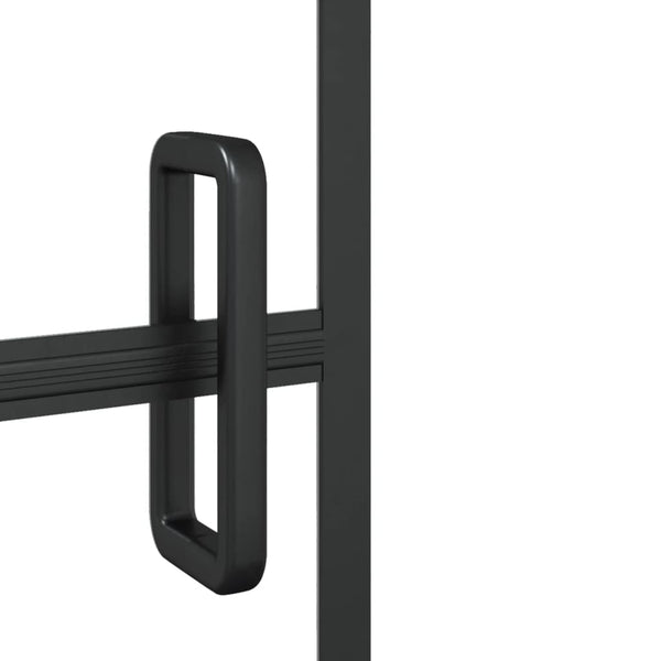 vidaXL Foldable Shower Screen Tempered Glass 120x140 cm Black