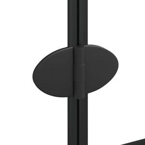 vidaXL Foldable Shower Screen Tempered Glass 120x140 cm Black