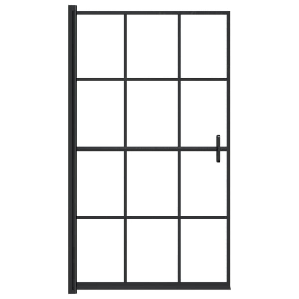 vidaXL Shower Cabin Tempered Glass 80x140 cm Black